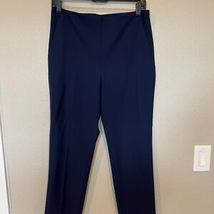Ann Taylor - Preowned Bi-Stretch Side Zip Ankle Pant - Size 4 - Color Sapphire